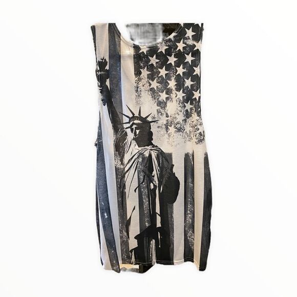 Statue of Liberty Sleeveless tank  lightweight design on both front & back - Picture 5 of 12